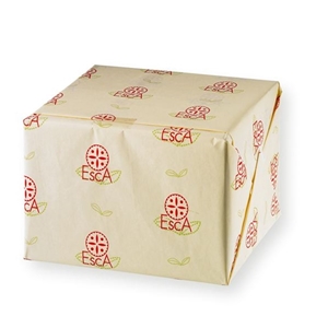 Scatola in cartoncino naturale confezionata con carta da pacchi Esca, 160 x 185 x 130